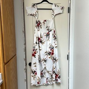 Off the Shoulder High Low Dress